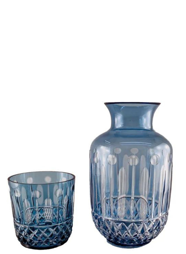 Garrafa de Moringa de Cristal C/ Copo Mozart Crystal By Frederico