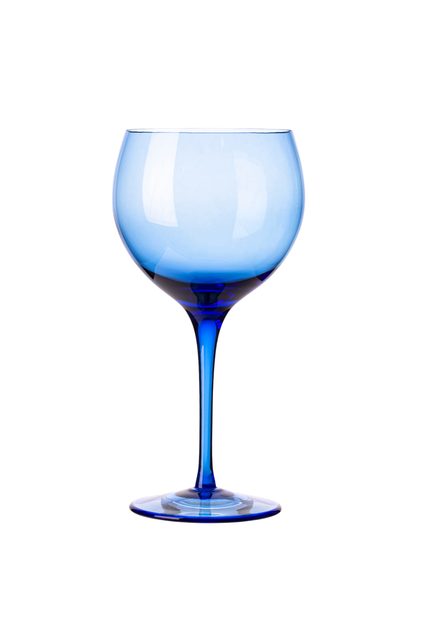 Jogo de 2 Taças de Cristal Ecológico para Gin Gold Azul Escuro