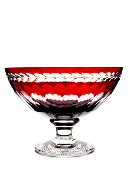 Saladeira de Cristal Mozart Crystal By Frederico Strauss Vermelho