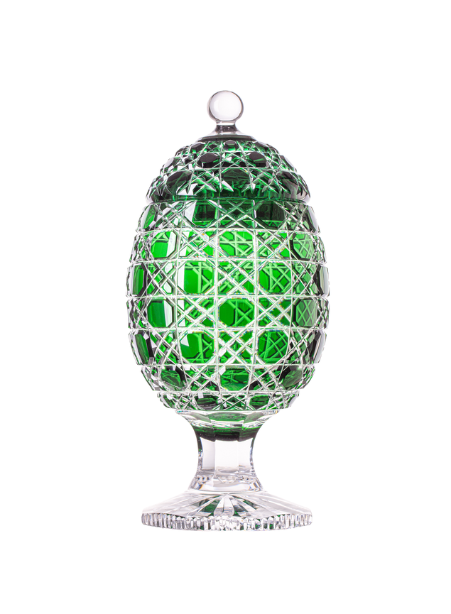 ovo de cristal verde escuro mozart