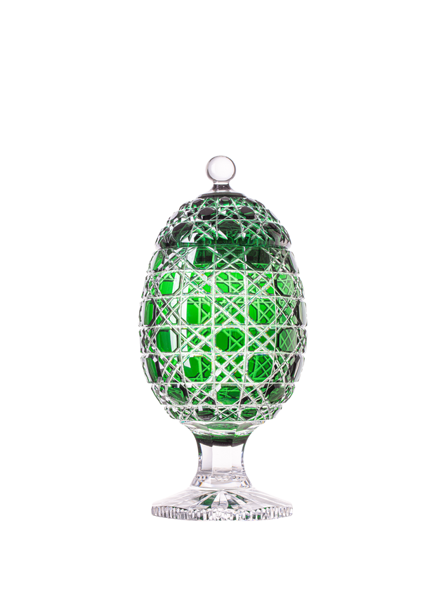 ovo de cristal pequeno verde mozart