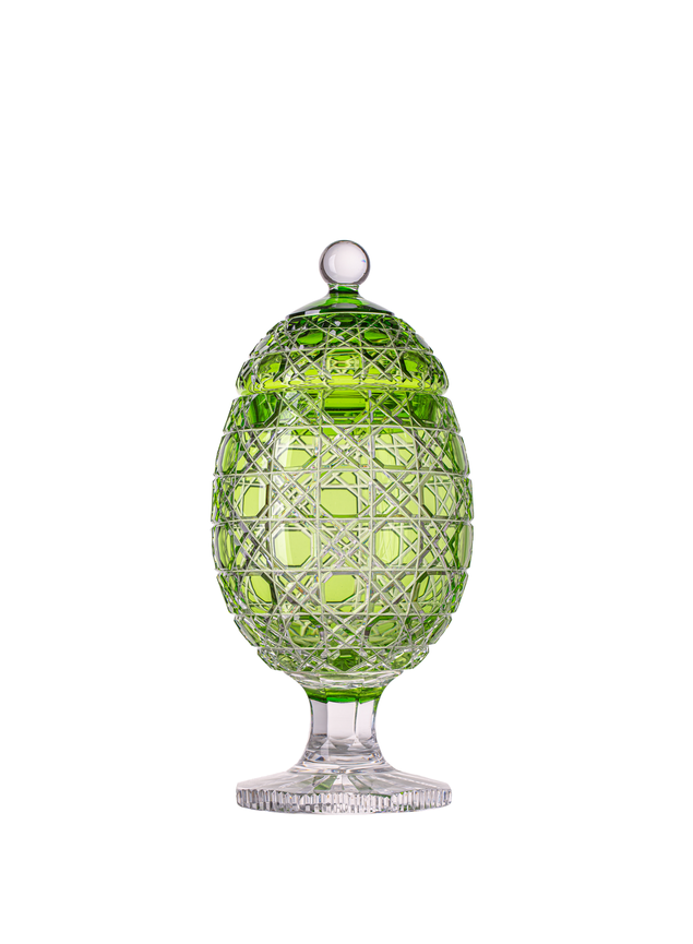 ovo de cristal pequeno verde claro mozart