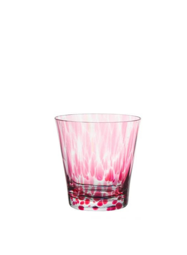 copo murano color rosa